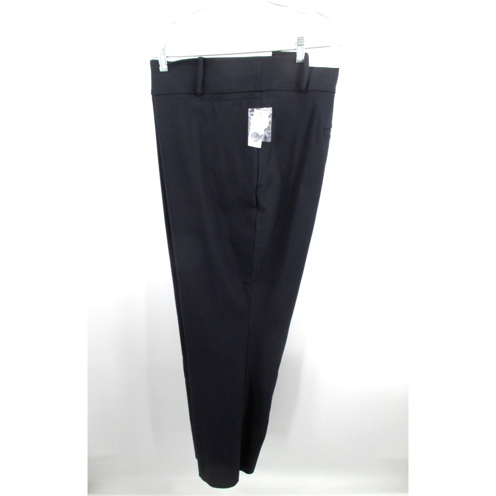Lane Bryant Womens 28S Black Straight Leg Dress Pants High Rise Flex Waistband